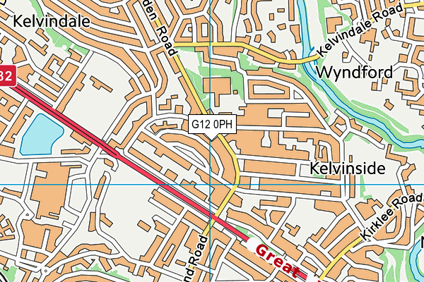 G12 0PH map - OS VectorMap District (Ordnance Survey)