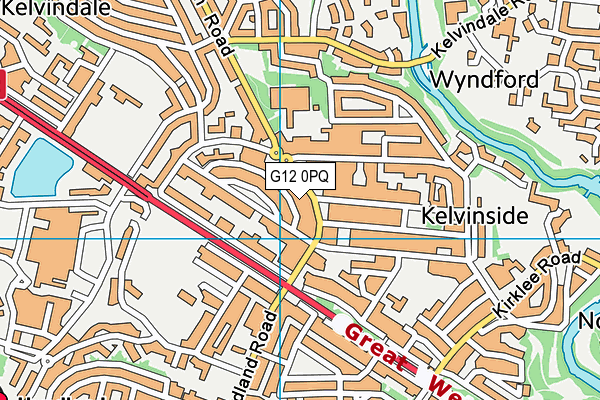 G12 0PQ map - OS VectorMap District (Ordnance Survey)