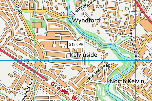 G12 0PR map - OS VectorMap District (Ordnance Survey)