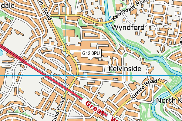 G12 0PU map - OS VectorMap District (Ordnance Survey)