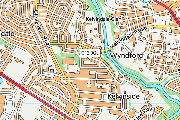 G12 0QL map - OS VectorMap District (Ordnance Survey)