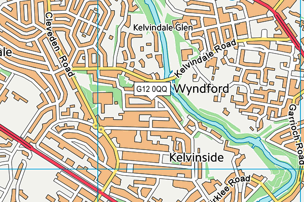 G12 0QQ map - OS VectorMap District (Ordnance Survey)