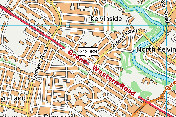 G12 0RN map - OS VectorMap District (Ordnance Survey)