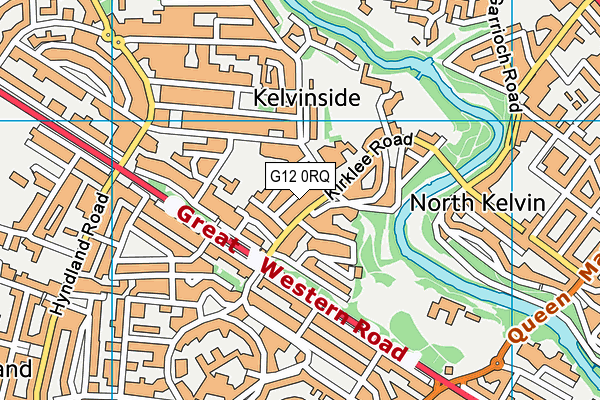 G12 0RQ map - OS VectorMap District (Ordnance Survey)