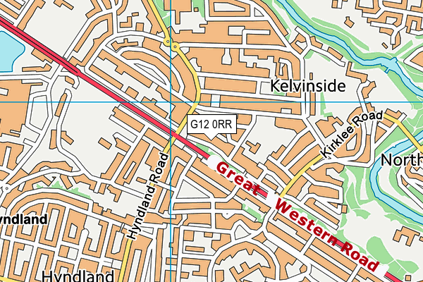 G12 0RR map - OS VectorMap District (Ordnance Survey)