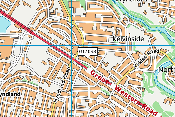 G12 0RS map - OS VectorMap District (Ordnance Survey)