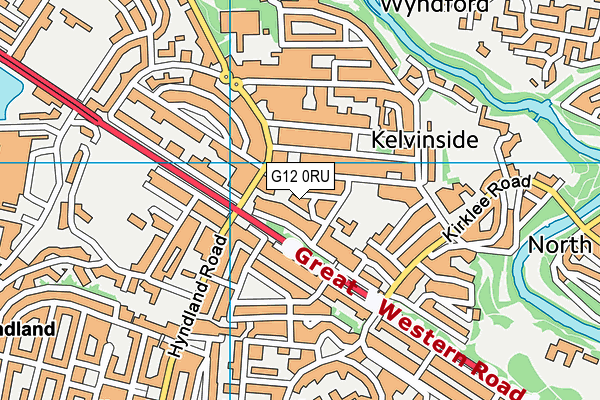 G12 0RU map - OS VectorMap District (Ordnance Survey)