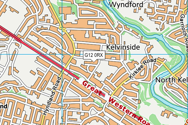 G12 0RX map - OS VectorMap District (Ordnance Survey)