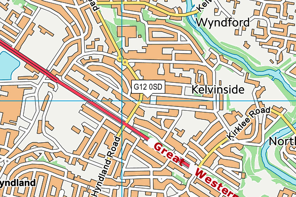 G12 0SD map - OS VectorMap District (Ordnance Survey)