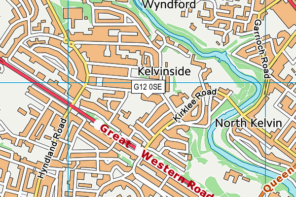 G12 0SE map - OS VectorMap District (Ordnance Survey)