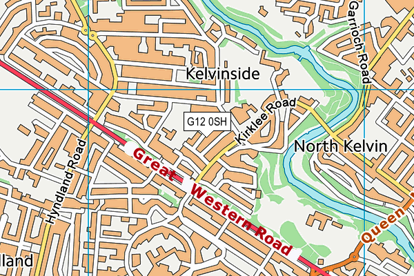 G12 0SH map - OS VectorMap District (Ordnance Survey)