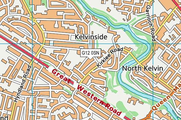 G12 0SN map - OS VectorMap District (Ordnance Survey)