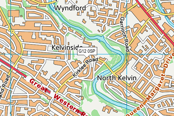 G12 0SP map - OS VectorMap District (Ordnance Survey)