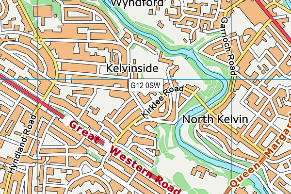 G12 0SW map - OS VectorMap District (Ordnance Survey)