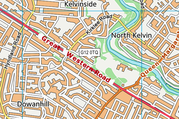 G12 0TQ map - OS VectorMap District (Ordnance Survey)