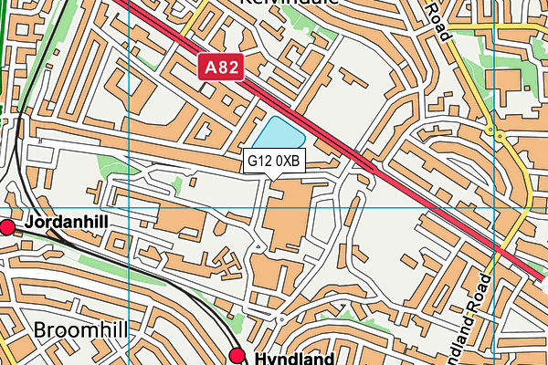 G12 0XB map - OS VectorMap District (Ordnance Survey)