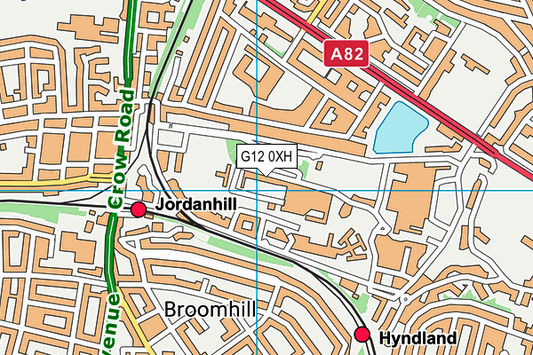 G12 0XH map - OS VectorMap District (Ordnance Survey)