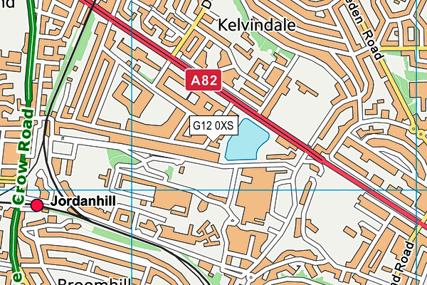 G12 0XS map - OS VectorMap District (Ordnance Survey)