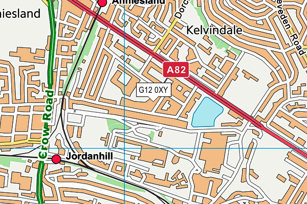 G12 0XY map - OS VectorMap District (Ordnance Survey)