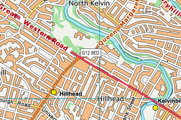 G12 8ED map - OS VectorMap District (Ordnance Survey)