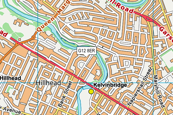 G12 8ER map - OS VectorMap District (Ordnance Survey)