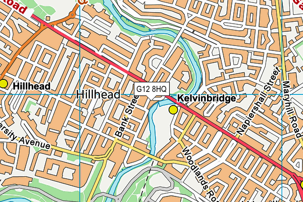 G12 8HQ map - OS VectorMap District (Ordnance Survey)