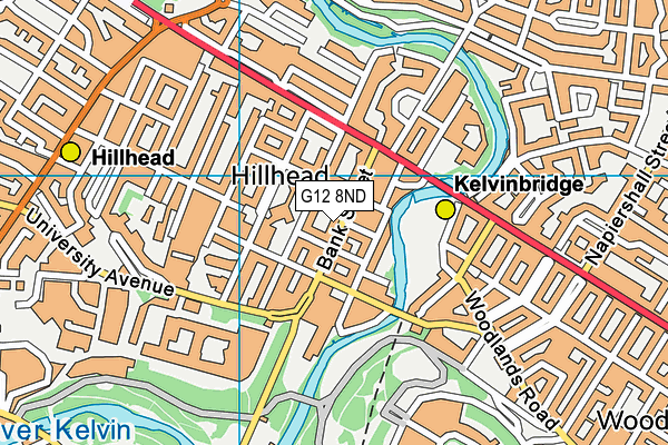 G12 8ND map - OS VectorMap District (Ordnance Survey)