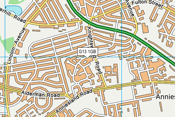 G13 1GB map - OS VectorMap District (Ordnance Survey)