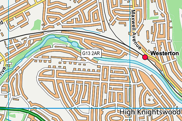 G13 2AR map - OS VectorMap District (Ordnance Survey)