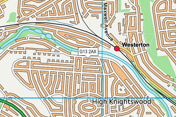 G13 2AX map - OS VectorMap District (Ordnance Survey)