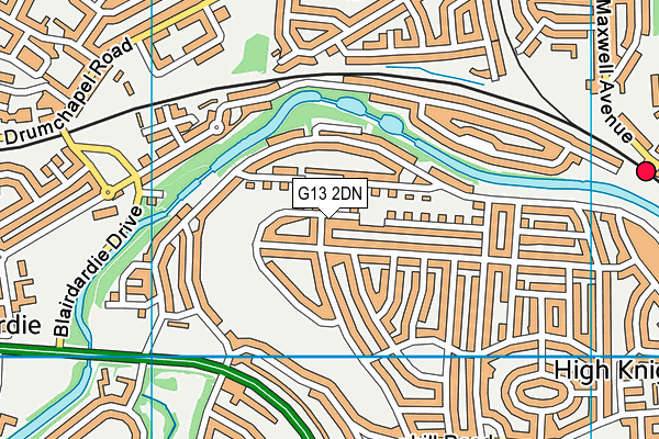 G13 2DN map - OS VectorMap District (Ordnance Survey)