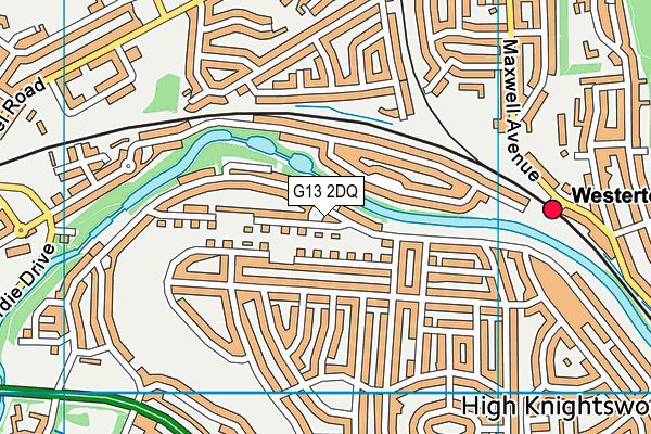 G13 2DQ map - OS VectorMap District (Ordnance Survey)