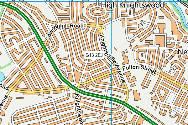 G13 2EJ map - OS VectorMap District (Ordnance Survey)