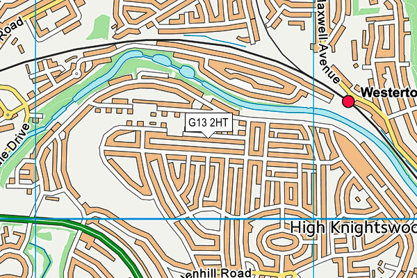 G13 2HT map - OS VectorMap District (Ordnance Survey)