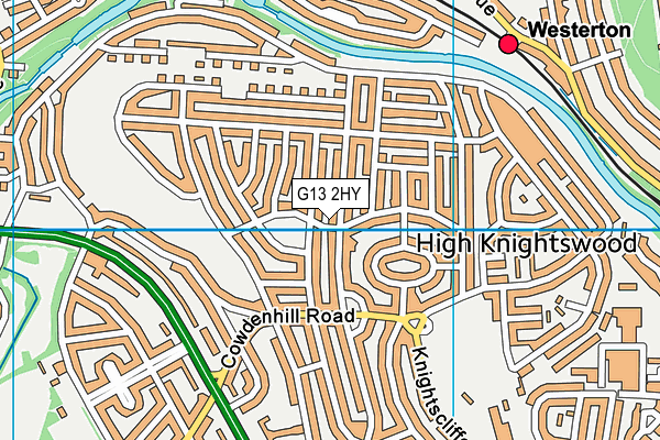 G13 2HY map - OS VectorMap District (Ordnance Survey)