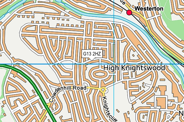 G13 2HZ map - OS VectorMap District (Ordnance Survey)