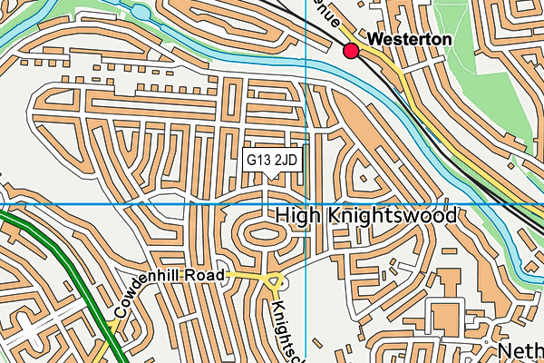 G13 2JD map - OS VectorMap District (Ordnance Survey)