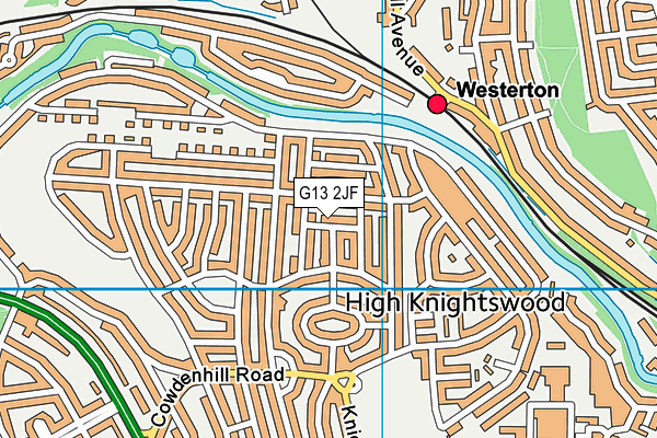 G13 2JF map - OS VectorMap District (Ordnance Survey)