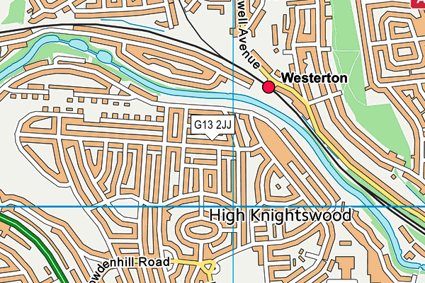 G13 2JJ map - OS VectorMap District (Ordnance Survey)