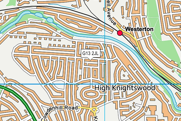 G13 2JL map - OS VectorMap District (Ordnance Survey)