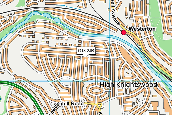 G13 2JR map - OS VectorMap District (Ordnance Survey)