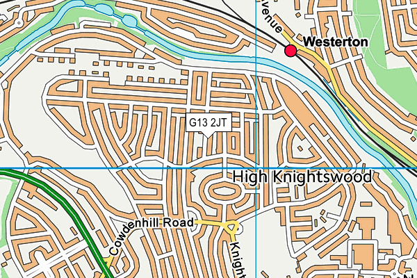 G13 2JT map - OS VectorMap District (Ordnance Survey)