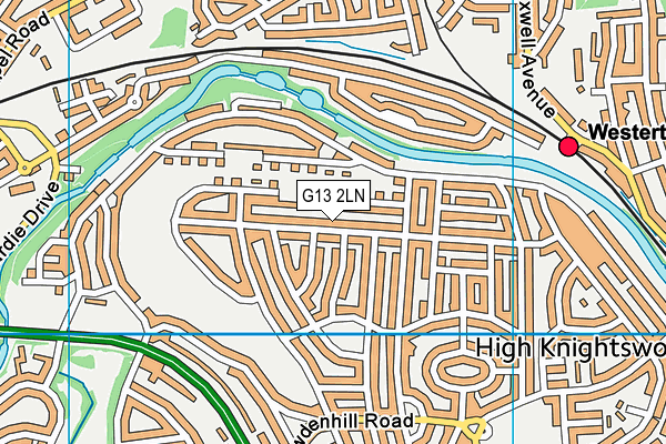 G13 2LN map - OS VectorMap District (Ordnance Survey)