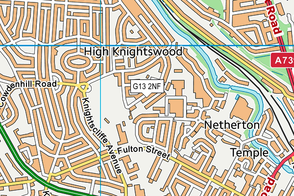 G13 2NF map - OS VectorMap District (Ordnance Survey)