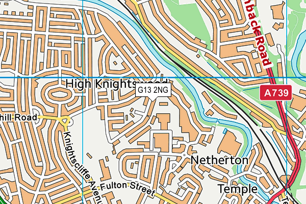 G13 2NG map - OS VectorMap District (Ordnance Survey)