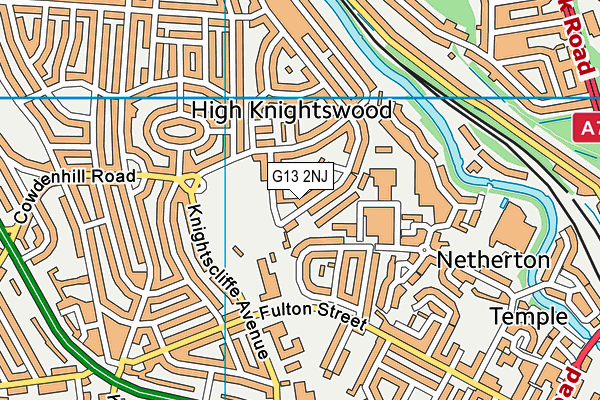 G13 2NJ map - OS VectorMap District (Ordnance Survey)