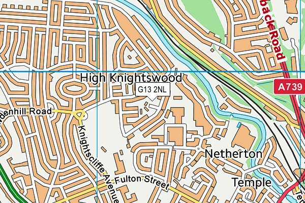 G13 2NL map - OS VectorMap District (Ordnance Survey)