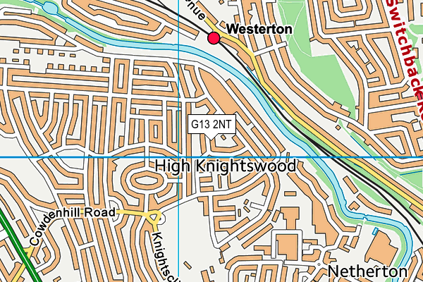 G13 2NT map - OS VectorMap District (Ordnance Survey)