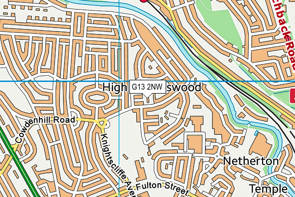 G13 2NW map - OS VectorMap District (Ordnance Survey)