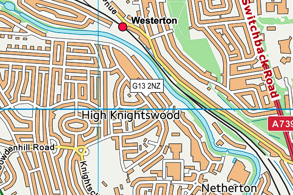 G13 2NZ map - OS VectorMap District (Ordnance Survey)